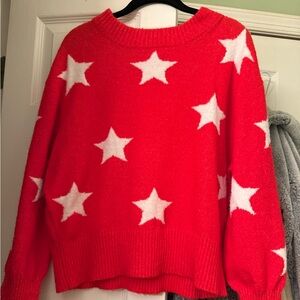 Red Star Pattern Sweater! So cute!